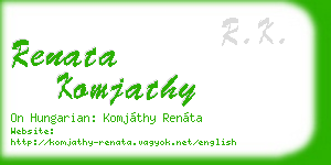renata komjathy business card